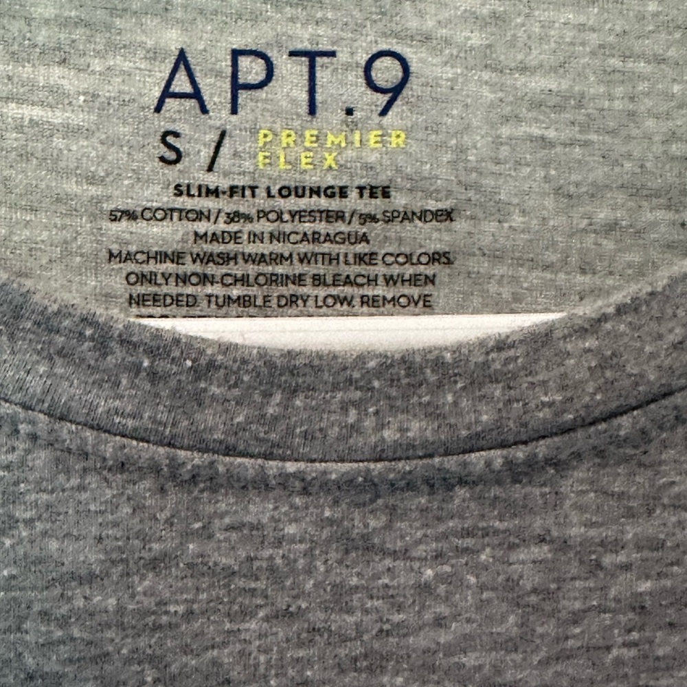 Apt. 9 Charcoal Short Sleeve Tee - Picture 2 of 2